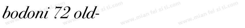 bodoni 72 old字体转换